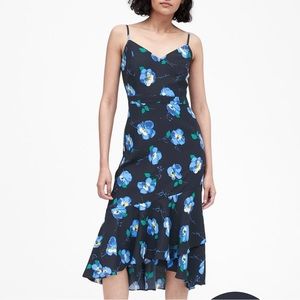 Banana Republic Print Midi Sheath Dress